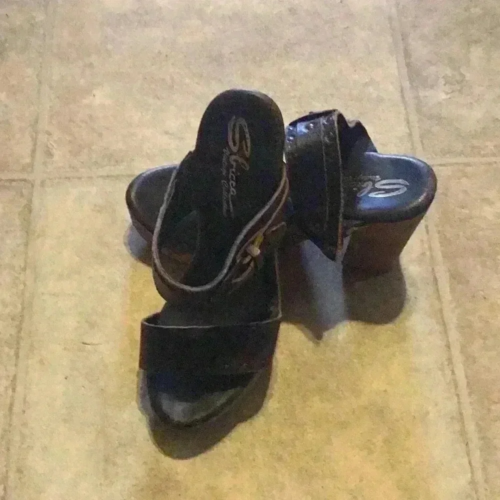 Sbicca Vintage Collection Leather Platform Sandals